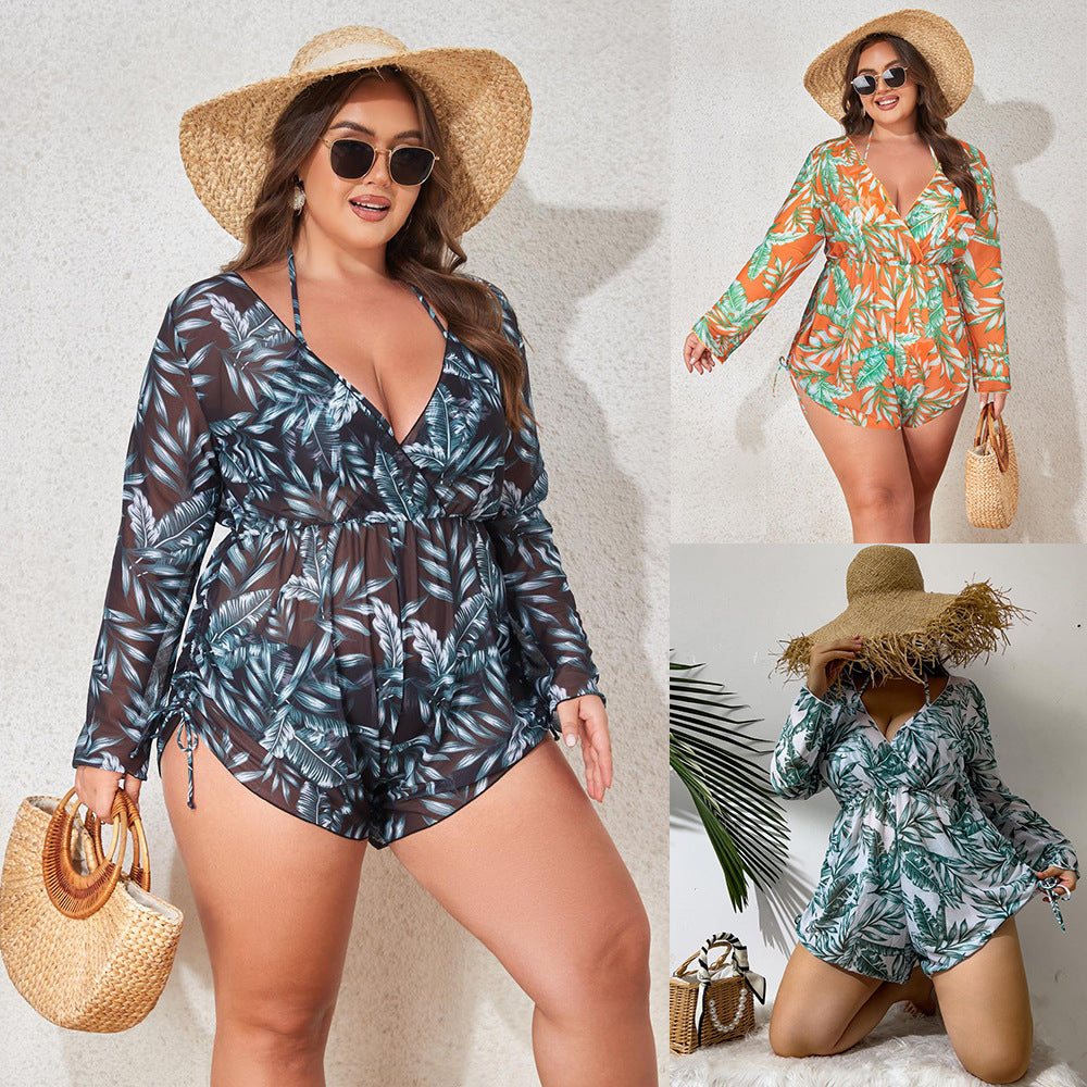 Damen Strandbikini-Set mit transparentem Überwurf Echo Archiv
