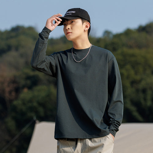 Herren Oversize-Sweatshirt aus Baumwollmix mit Rundhalsausschnitt und gerippten Bündchen Echo Archiv