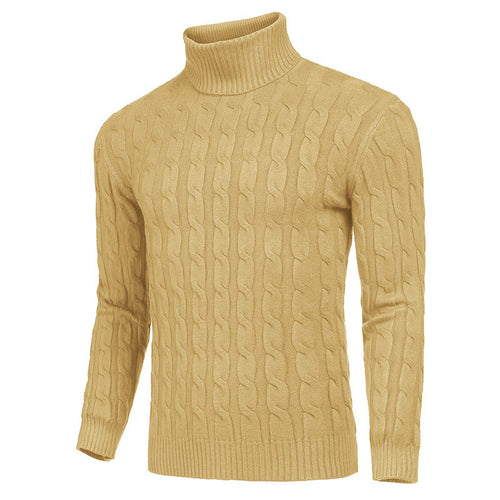 Herren modischer Rollkragenpullover mit strukturierter Strickoptik Echoarchiv