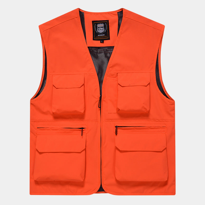 Herren Multifunktionale Utilityweste mit Netzfutter und Mehrfachfronttaschen Echo Archiv
