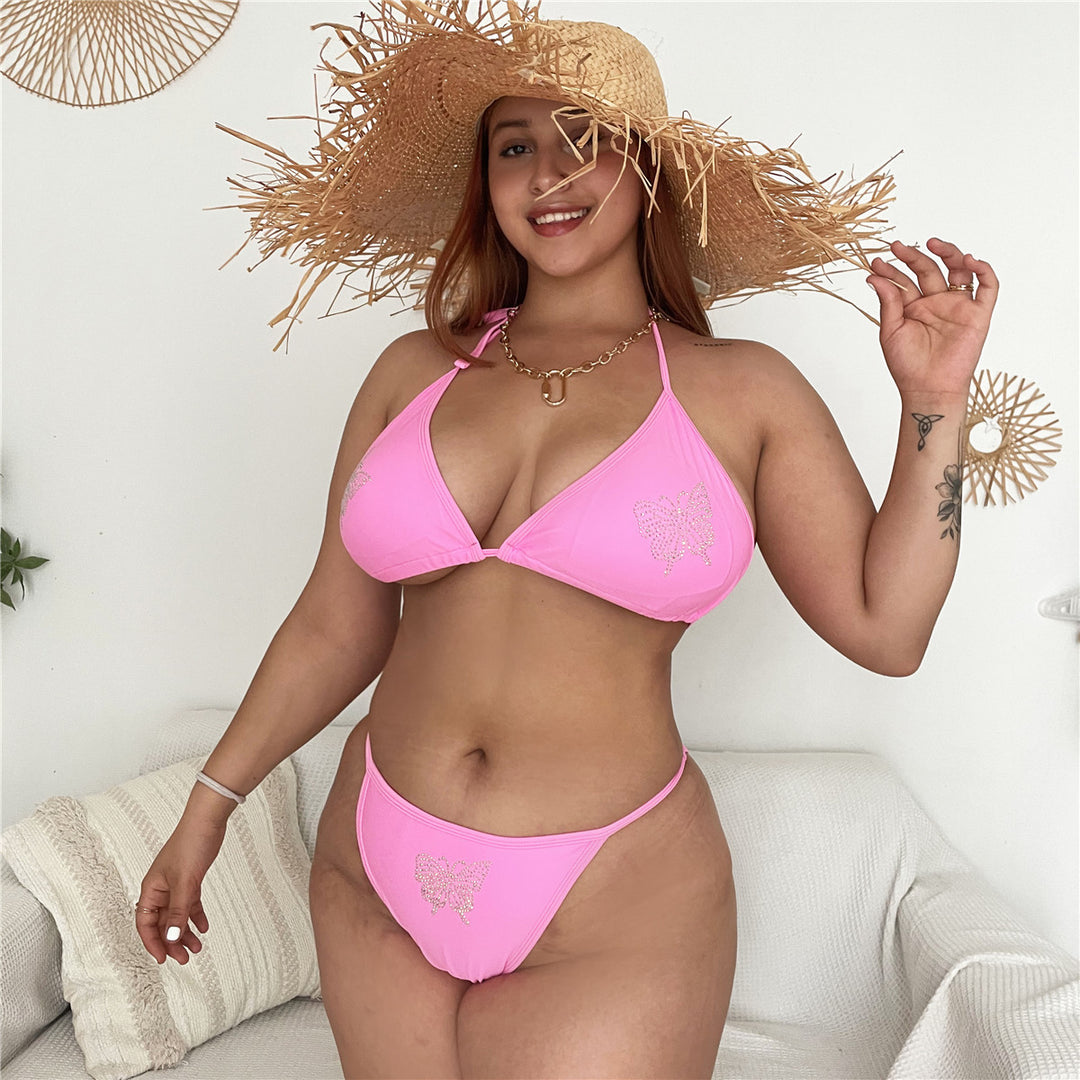 Damen Triangel-Bikini mit zartem Schmetterlingsdesign und funkelnden Details Echo Archiv