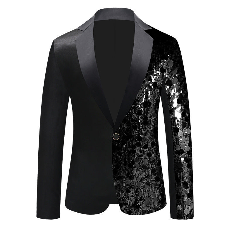 Herren schimmernder Pailletten Blazer Echoarchiv