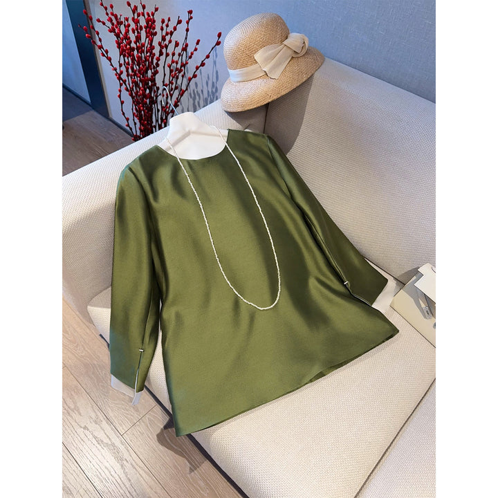 Damen Elegante Bluse aus hochwertigem Stoff mit exklusivem Schnitt Echoarchiv