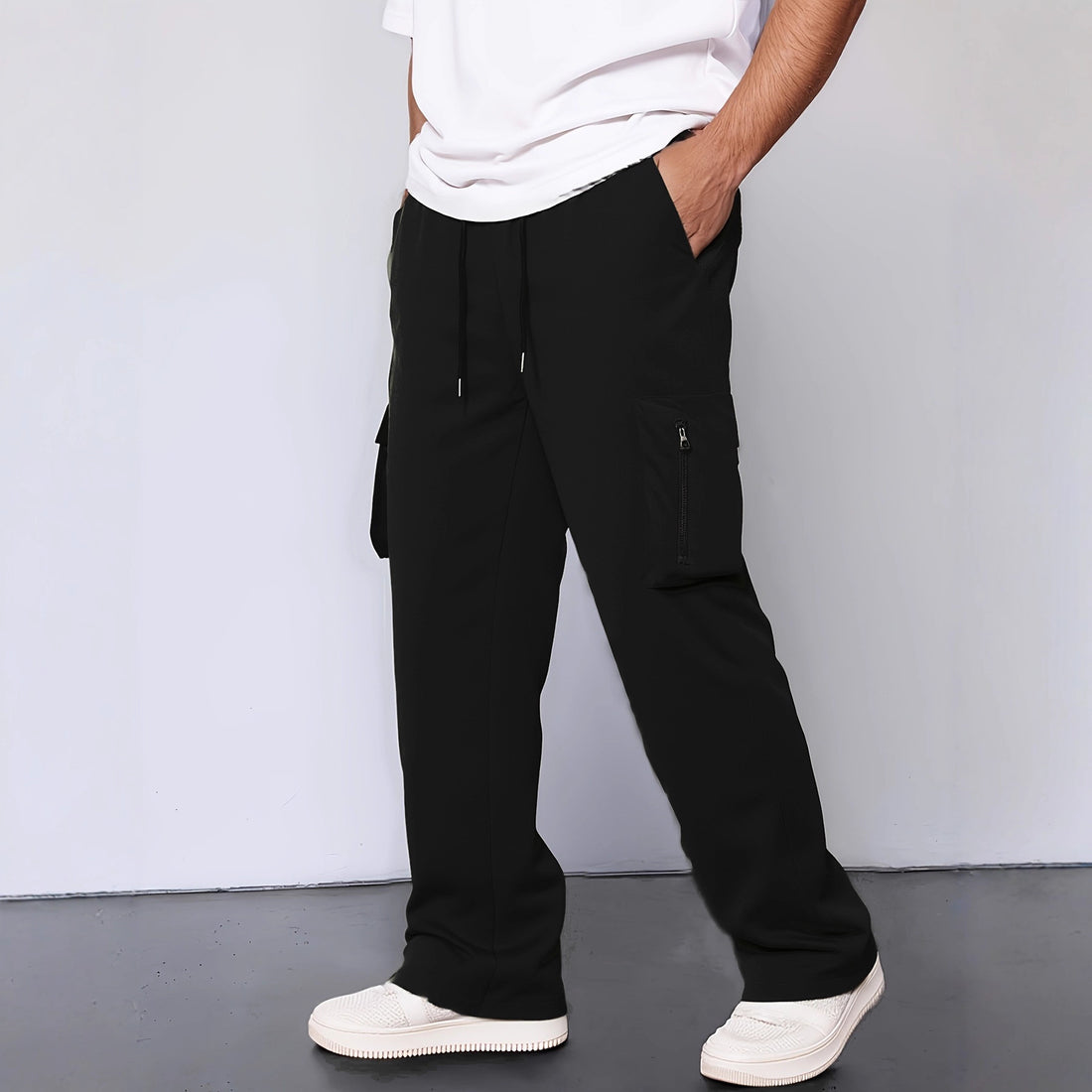 Herren Cargo-Hose mit funktionalen Taschen und verstellbarem Bund – Bravaro