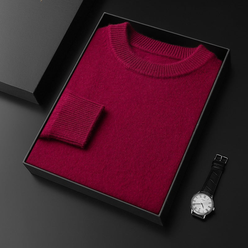 Herren Rundhals-Pullover im Kaschmir‑Look mit extraweichem Flor und Geschenkbox Echoarchiv