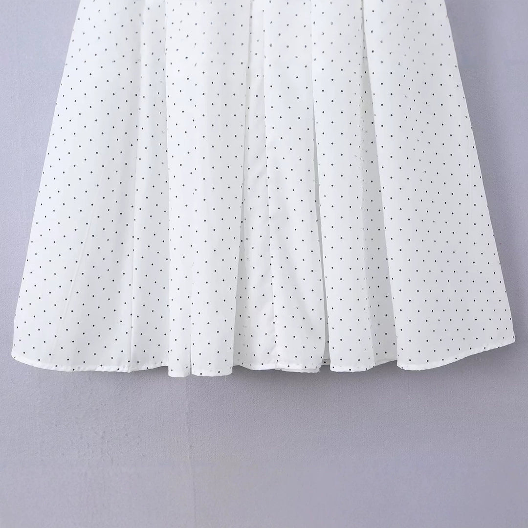 Damen Midikleid mit Smok-Taillenpartie, gerafften Puffärmeln und Quadrat‑Ausschnitt Echo Archiv
