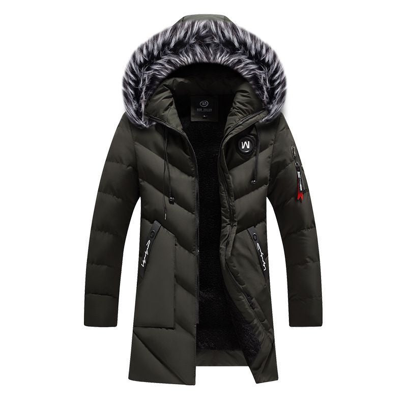 Herren Wattierter Thermoparka mit Kunstfellkapuze und Innenfutter aus Fleece Echoarchiv