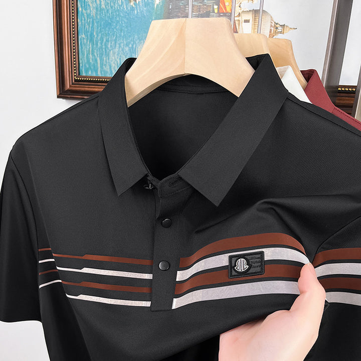 Herren Polohemd mit sportlicher Struktur und atmungsaktiver Technologie Echoarchiv