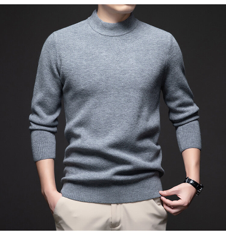 Herren eleganter Rollkragenpullover aus weichem Material Echoarchiv