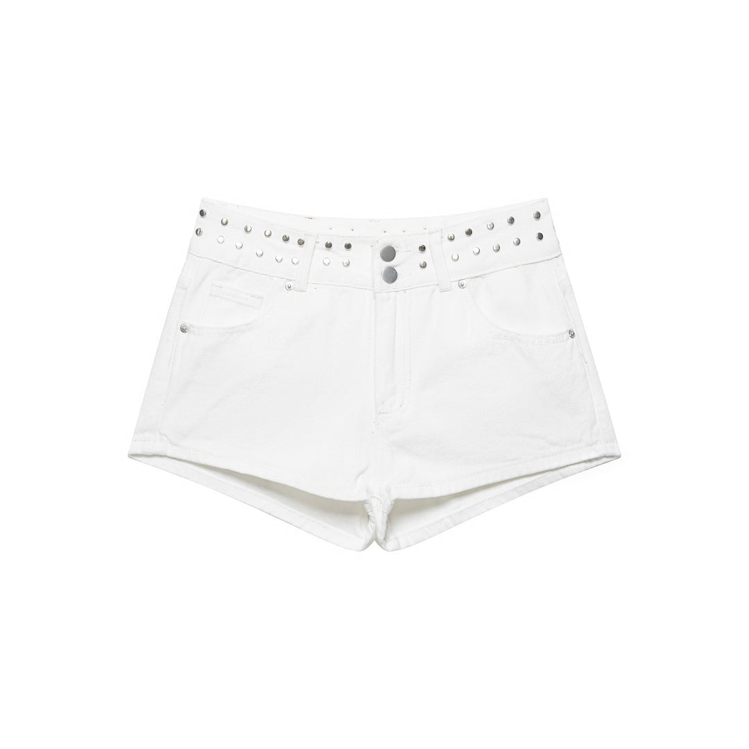Damen-Shorts mit dekorativem Nietenbund und modernem Schnitt Echo Archiv