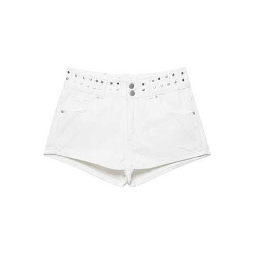 Damen-Shorts mit dekorativem Nietenbund und modernem Schnitt Echo Archiv