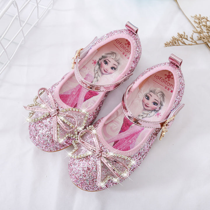 Mädchen Glitzernde Ballerina-Schuhe mit Schleifen- und Strassverzierungen Echo Archiv