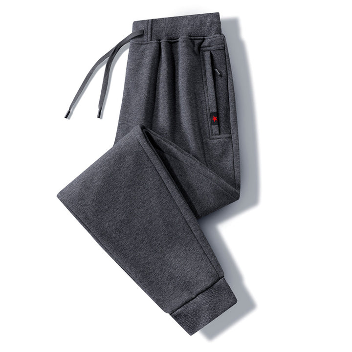 Herren Komfort-Jogginghose aus schwerem Sweat mit verdeckten Reißverschlusstaschen und Rippbündchen Echoarchiv