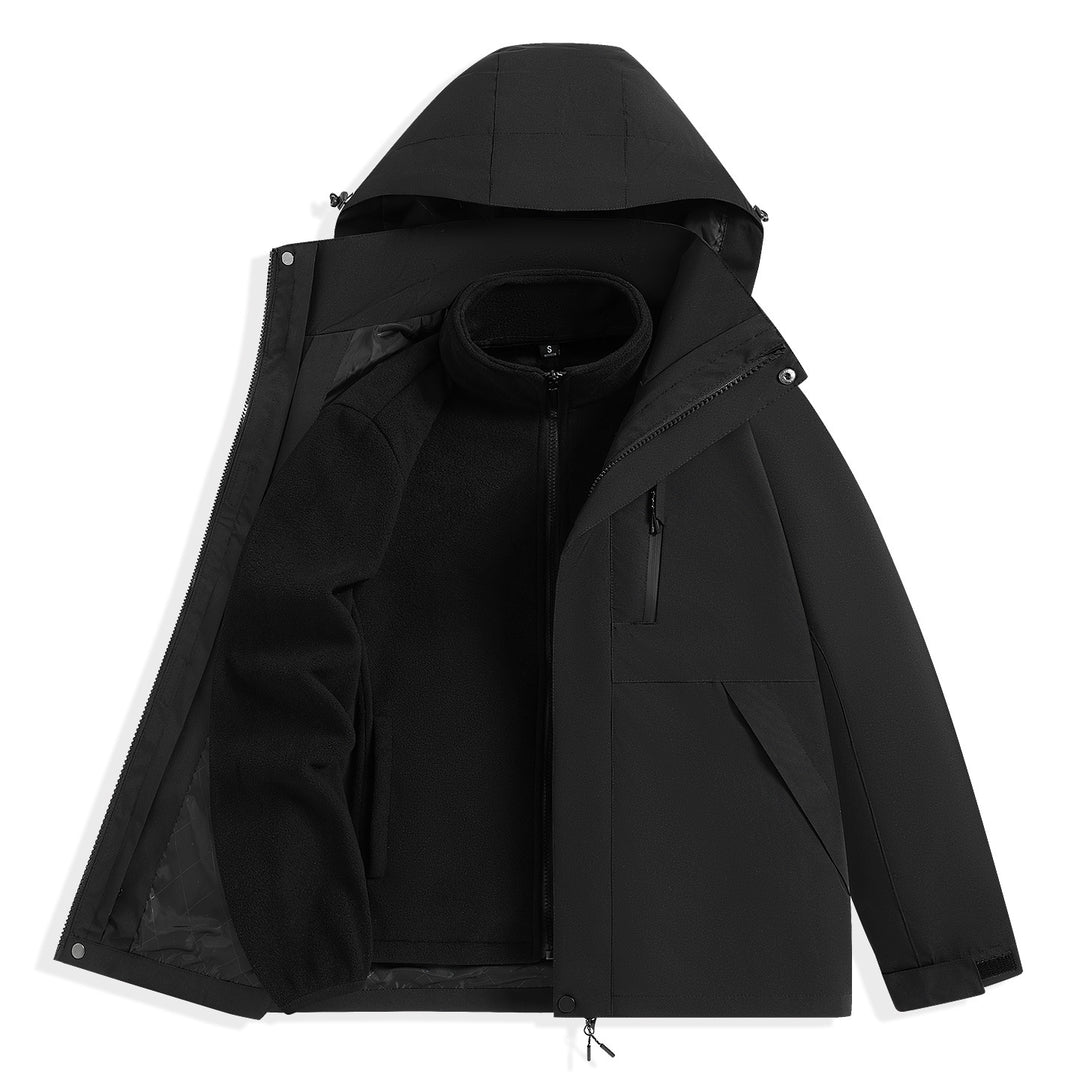 Herren zweilagiger Outdoorparka mit herausnehmbarer Fleece-Innenjacke und Kapuze Echo Archiv