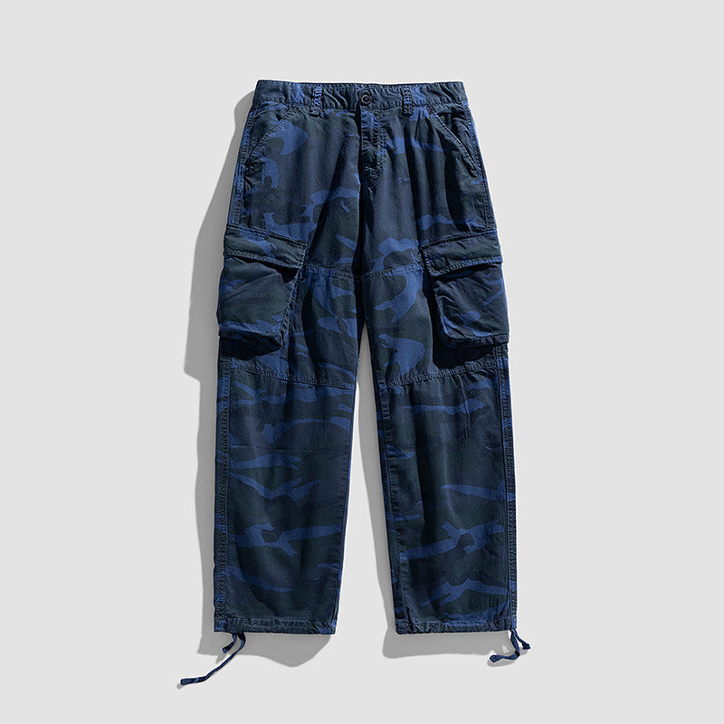 Herren Camouflage-Cargo-Hose im Loose-Fit mit Multifachtaschen, Tunnelzug und verstellbaren Beinabschlüssen Echo Archiv