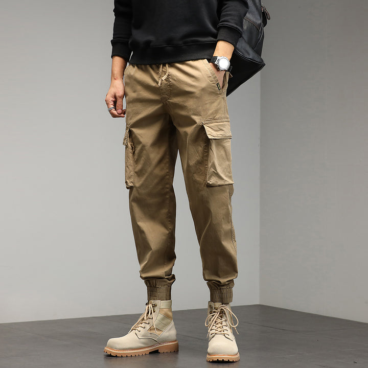 Herren Cargo-Joggerhose mit multifunktionalen Cargotaschen und elastischem Saum – Bravaro