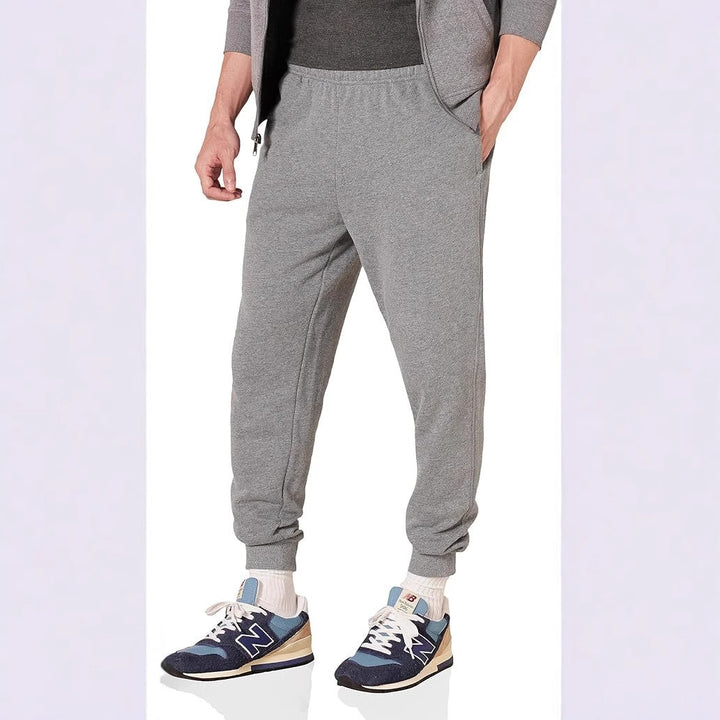 Herren komfortable Relax-Jogginghose mit elastischem Komfortbund, schmal zulaufendem Bein und gerippten Knöchelbündchen – Marzano