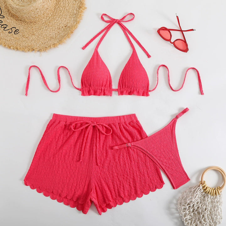 Damen Triangel-Bikini-Set mit lässigen Shorts Echo Archiv