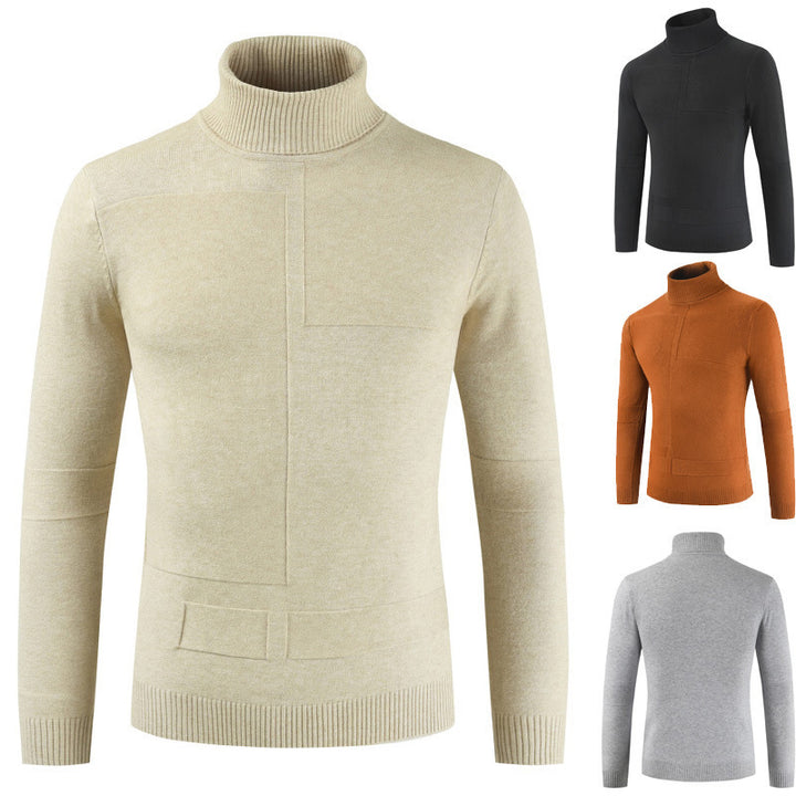 Herren Rollkragenpullover aus weichem Strickmaterial mit modernem Design Echoarchiv