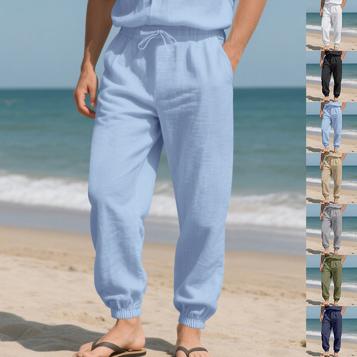 Herren luftige Strandhose mit elastischem Bund Echoarchiv