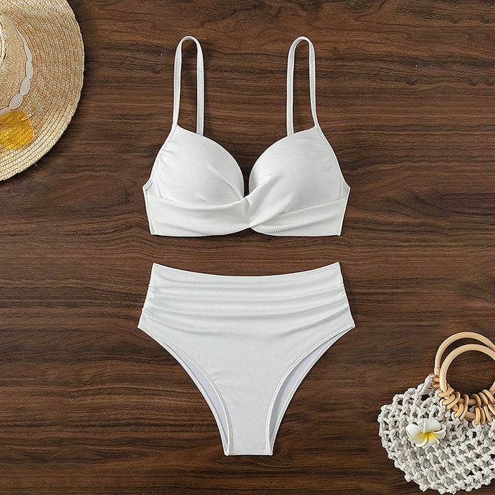Damen Hochtailliertes Bikini-Set mit gepolstertem Oberteil Echo Archiv