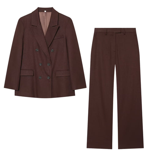 Damen Doppelreiher-Blazer und High-Waist-Hose im Tailored-Set Echo Archiv