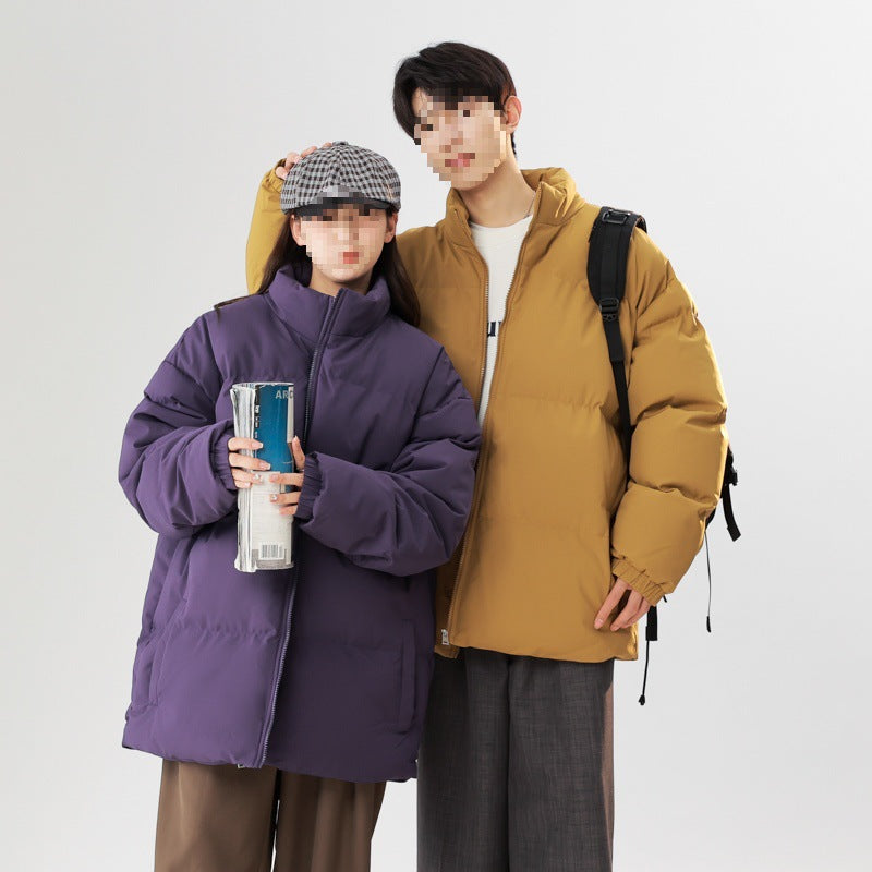 Herren Wattierte Oversize-Pufferjacke mit hohem Stehkragen & elastischen Bündchen Echoarchiv