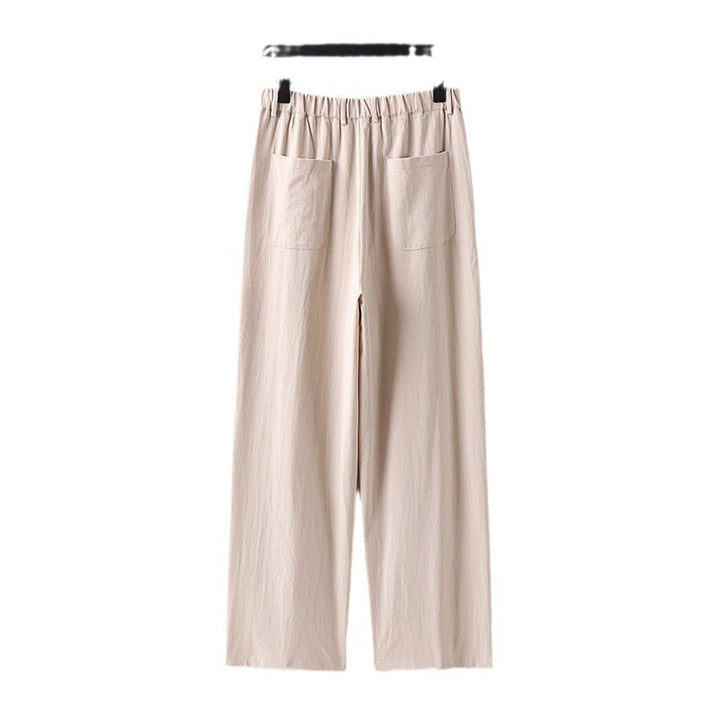 Damen weite Hose mit hoher Taille und Bundfalten Echoarchiv
