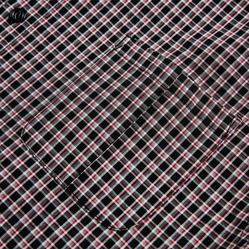Herren Boxy-Overshirt im feinkarierten Muster mit durchgehender Knopfleiste und aufgesetzter Brusttasche Echo Archiv