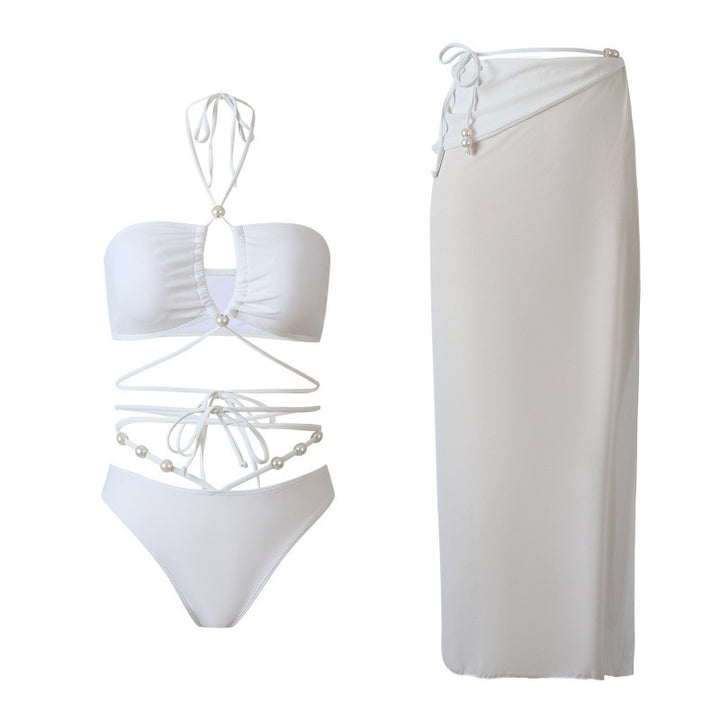 Damen Bikini-Set mit modischem Cut-Out-Design und elegantem Wickelrock Echo Archiv