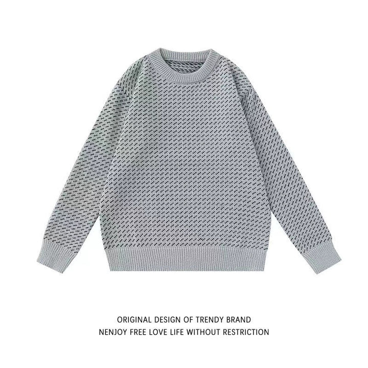 Damen Modischer Grobstrickpullover mit kreativem Muster Echoarchiv