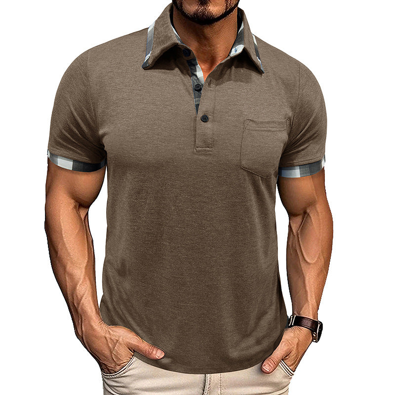 Herren Poloshirt mit modischen Kontrasten Echoarchiv