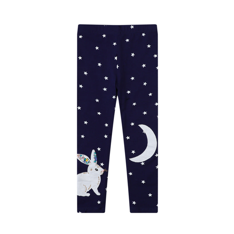 Mädchen Leggings mit verspieltem Hasen- und Sternenmotiv Echo Archiv