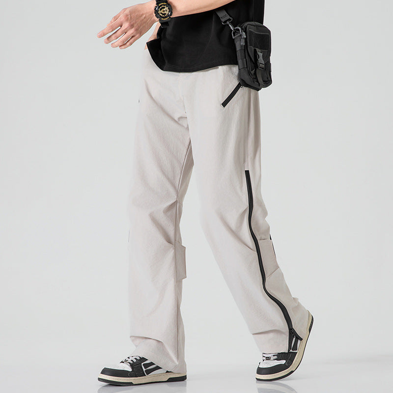 Herren Multifunktionale Tech‑Cargo‑Hose mit seitlichen Zippern, elastischem Bund und taktischen Pattentaschen Echo Archiv