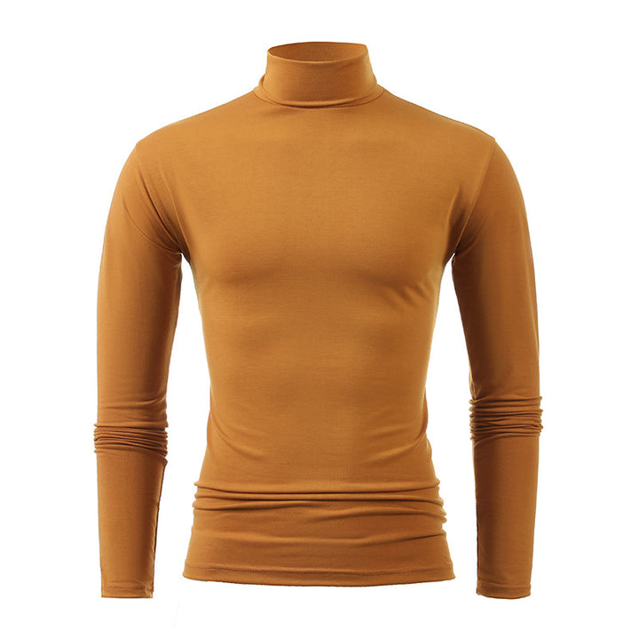 Herren nan schlankes Rollkragen-Langarmshirt aus feinem Baumwoll-Stretch Slim Fit Echo Archiv