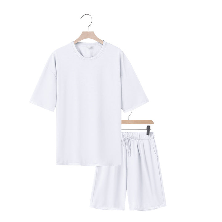 Herren Freizeit-Set mit bequemem T-Shirt und Shorts aus atmungsaktiver Baumwolle Echoarchiv