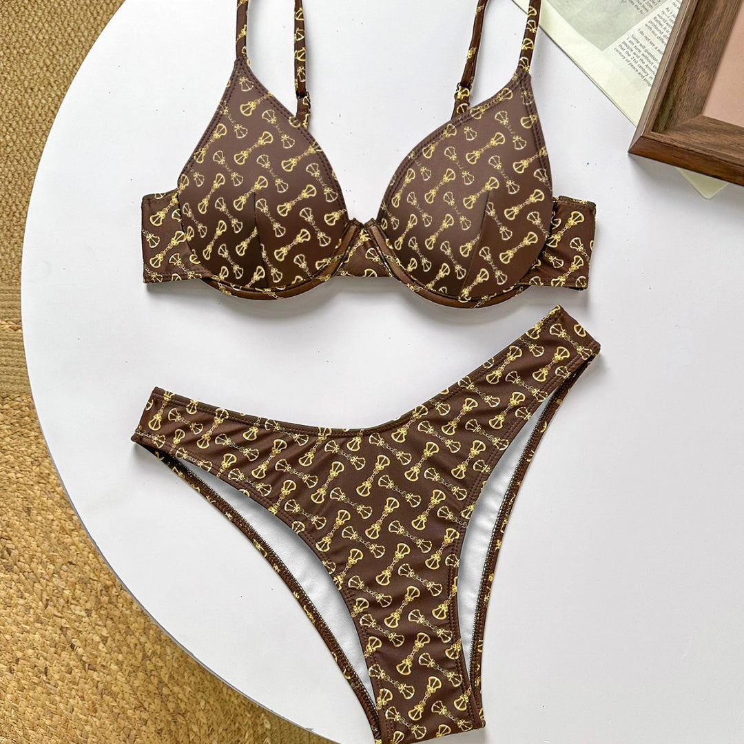Damen Push-Up Bikini mit raffiniertem Muster Echo Archiv