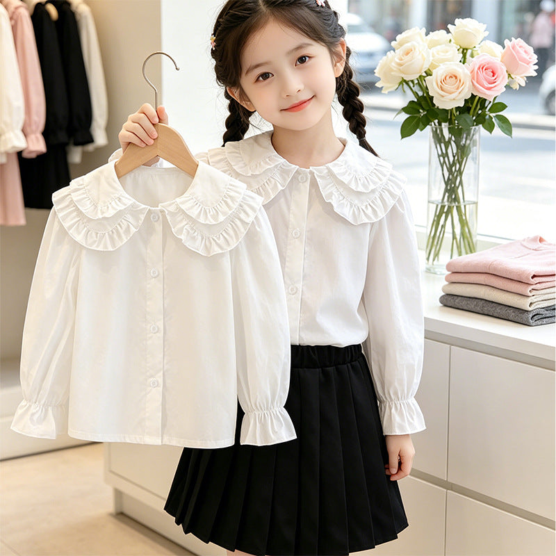 Mädchen elegante Bluse mit Rüschendetails Echo Archiv