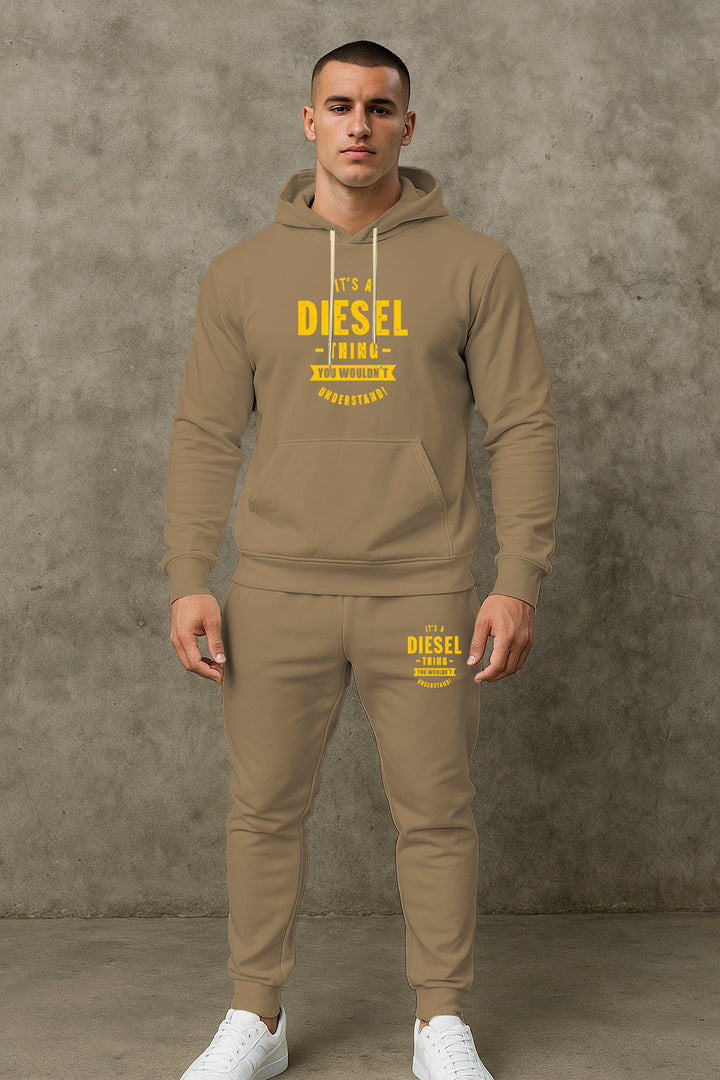 Herren Motivierter Sweatanzug mit funktionalem Kapuzenpullover und praktischen Taschen Echoarchiv