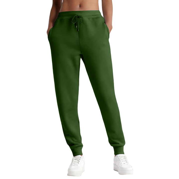 Damen schmale High‑Waist Sweat-Jogginghose mit hohem Komfortbund, verstellbarem Kordelzug und elastischen Knöchelbündchen – Avérine