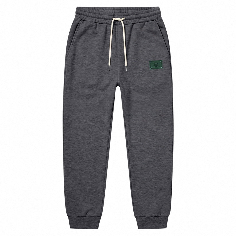 Herren Minimalistische Fleece-Jogginghose mit elastischem Tunnelzug und schmalen Bündchen – Sorevano