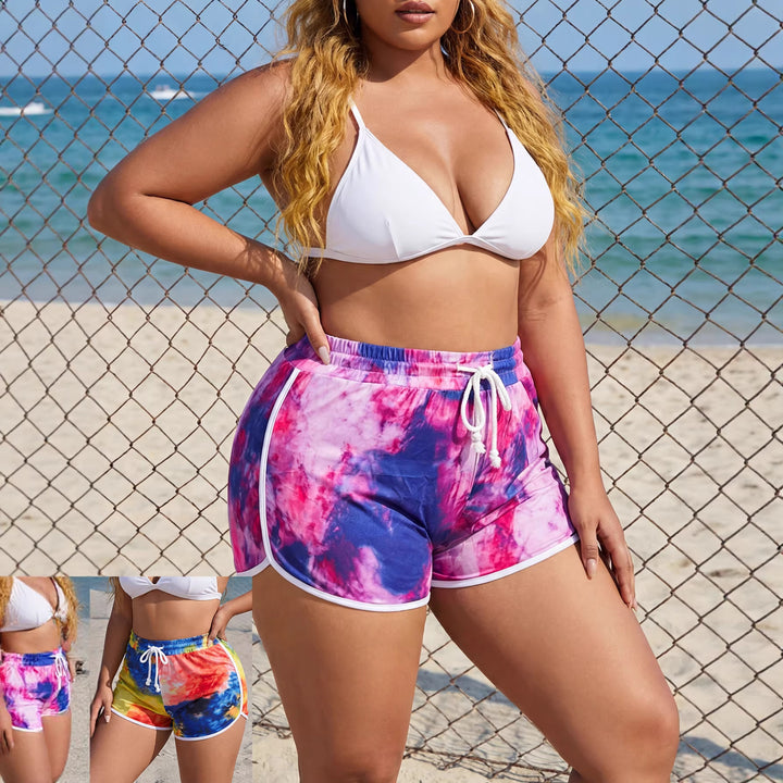 Damen sportliche Badeshorts mit buntem Batikmuster Echo Archiv