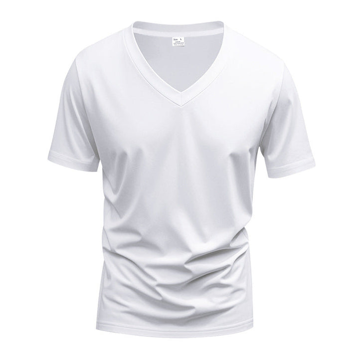 Herren V-Ausschnitt T-Shirt aus atmungsaktiver und schnelltrocknender Baumwolle Echoarchiv