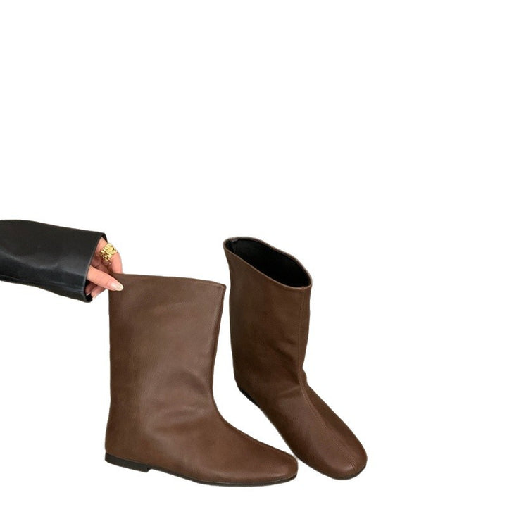 Damen Modische Stiefel ohne Schnürung Echo Archiv