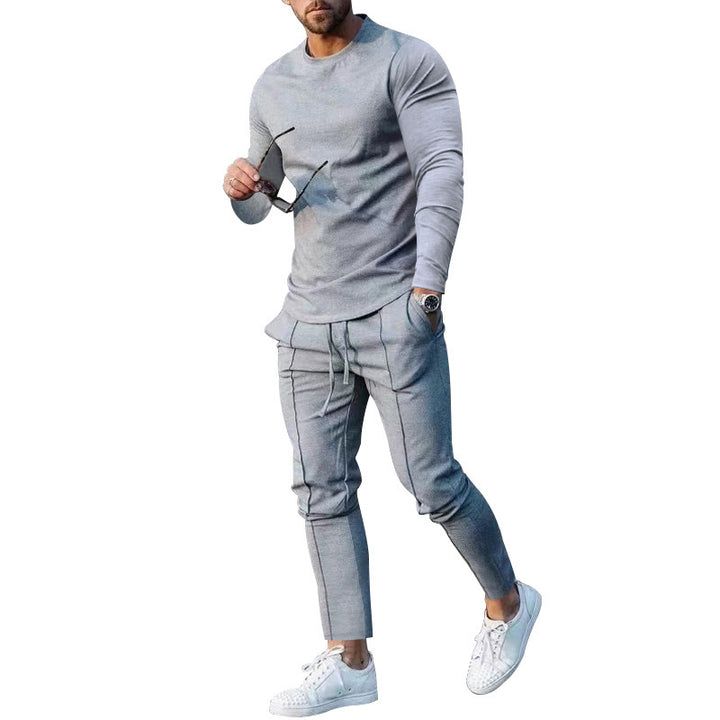 Herren modisches Longsleeve mit stylischen Jogginghosen Echoarchiv