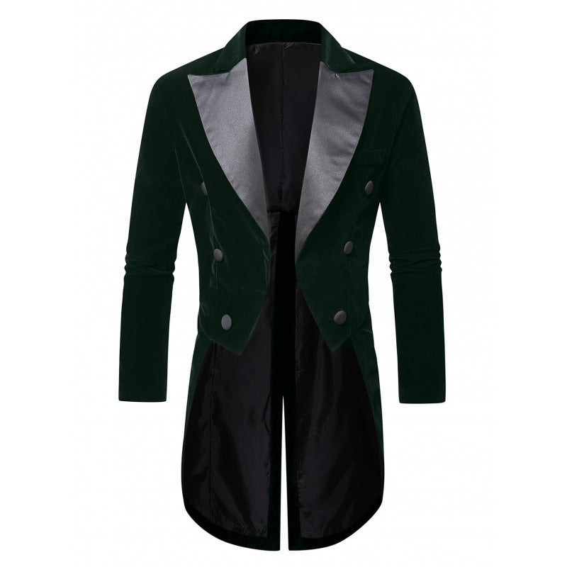Herren Eleganter Samt-Blazer mit extravaganten Akzenten Echoarchiv