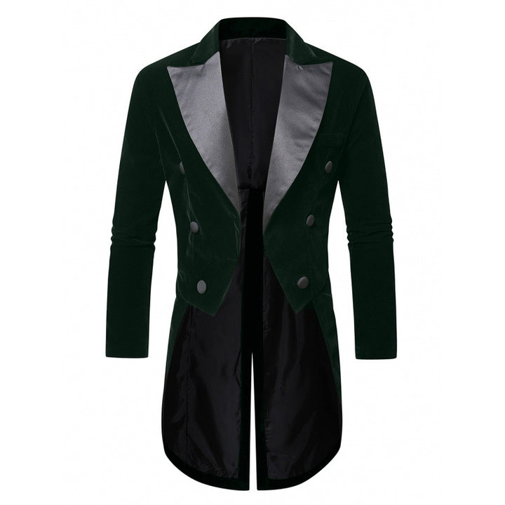 Herren Eleganter Samt-Blazer mit extravaganten Akzenten Echoarchiv