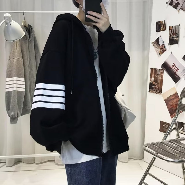 Unisex Bequeme Oversized Kapuzenjacke mit strukturiertem Design Echoarchiv
