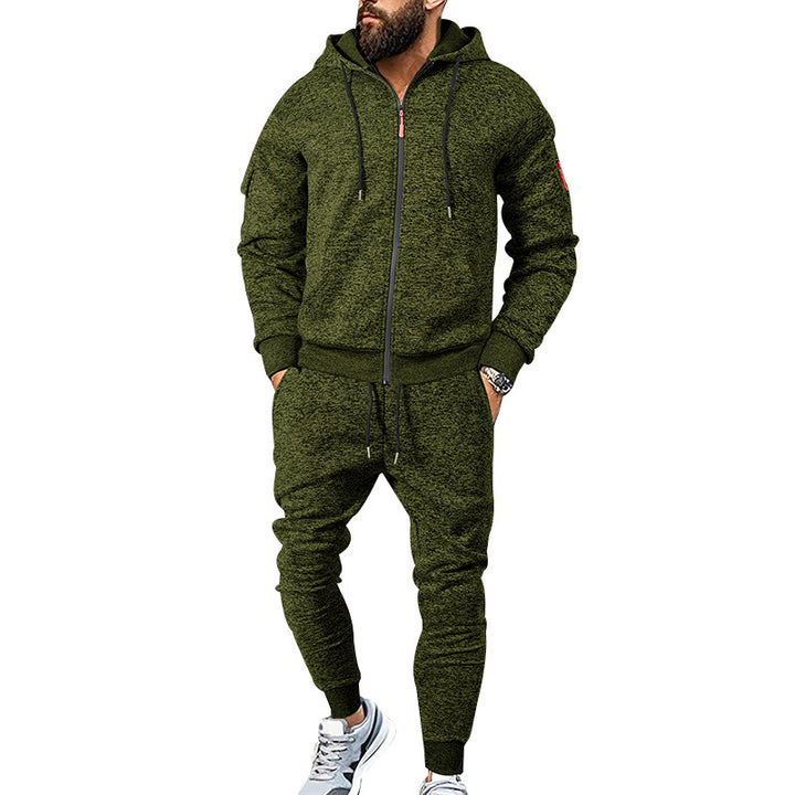 Herren sportliches Hoodie-Trainingsanzug-Set mit atmungsaktiven Eigenschaften Echoarchiv