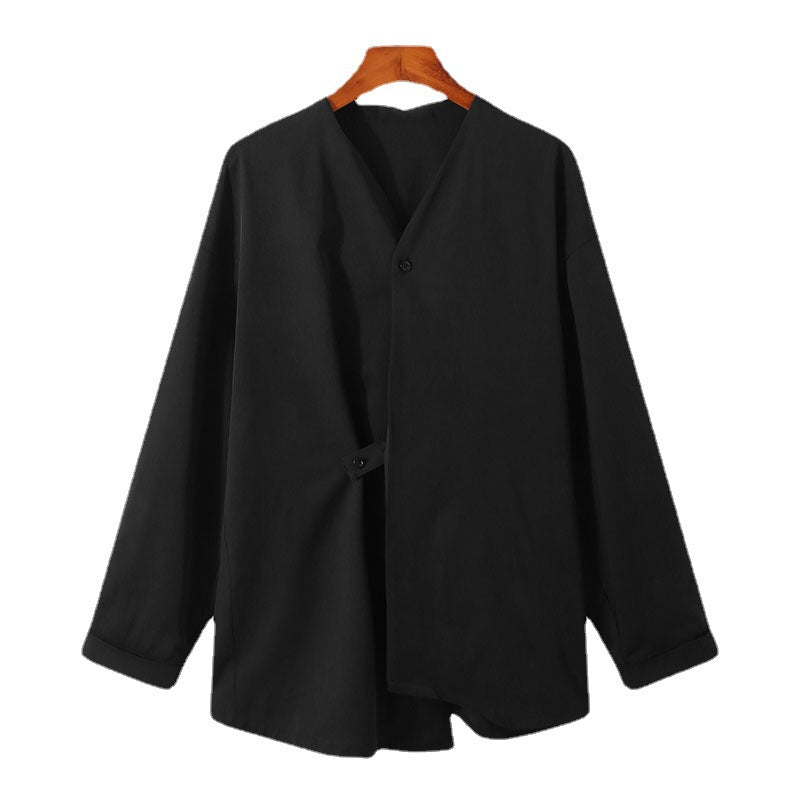 Herren elegante asymmetrische Bluse Echoarchiv
